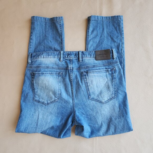 HILTL Dude Straight Slim Fit Jeans Stretch 5 Pocket Meduim Wash Blue - Picture 7 of 11